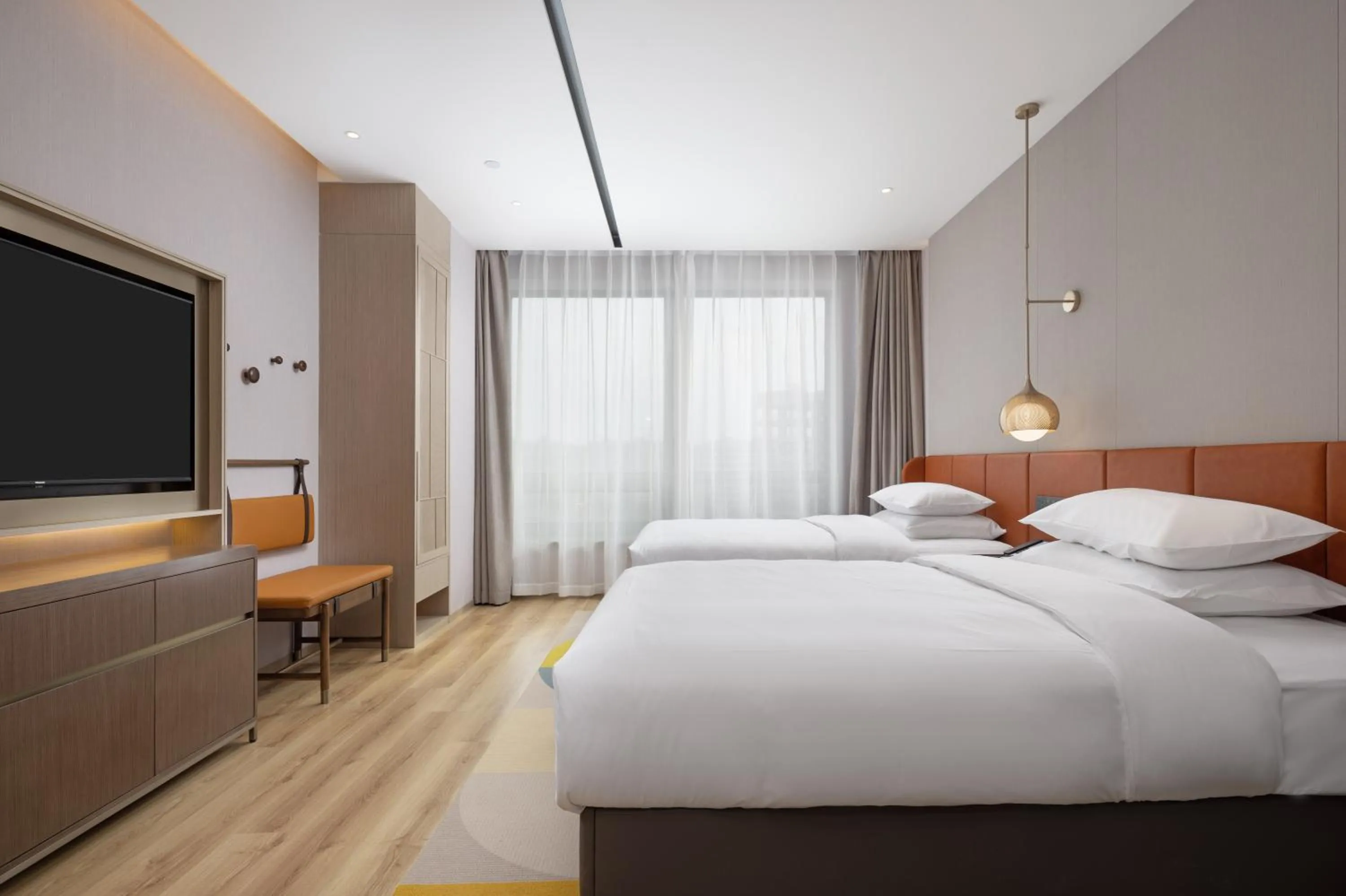 Bed in Home2 Suite by Hilton Hangzhou East Railway Station