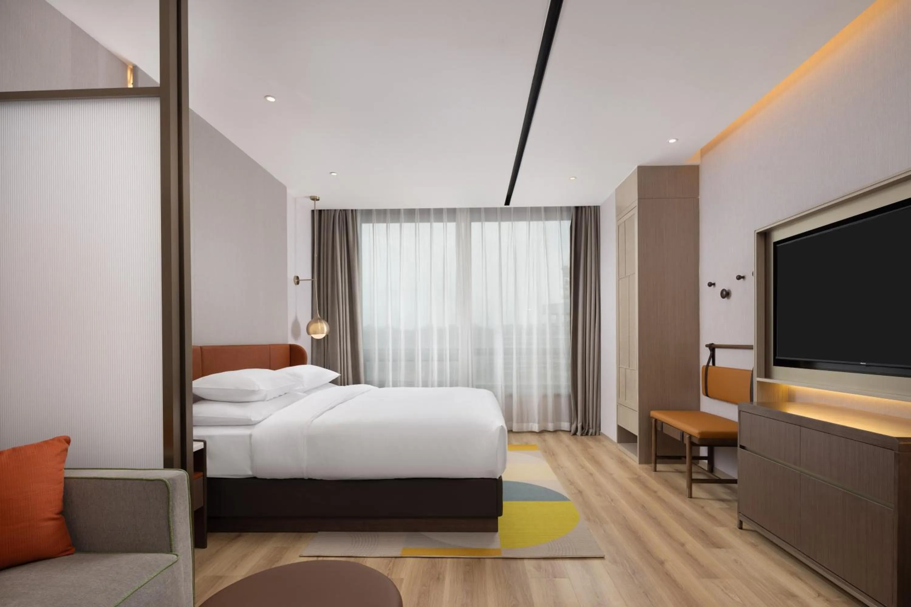 Bed in Home2 Suite by Hilton Hangzhou East Railway Station