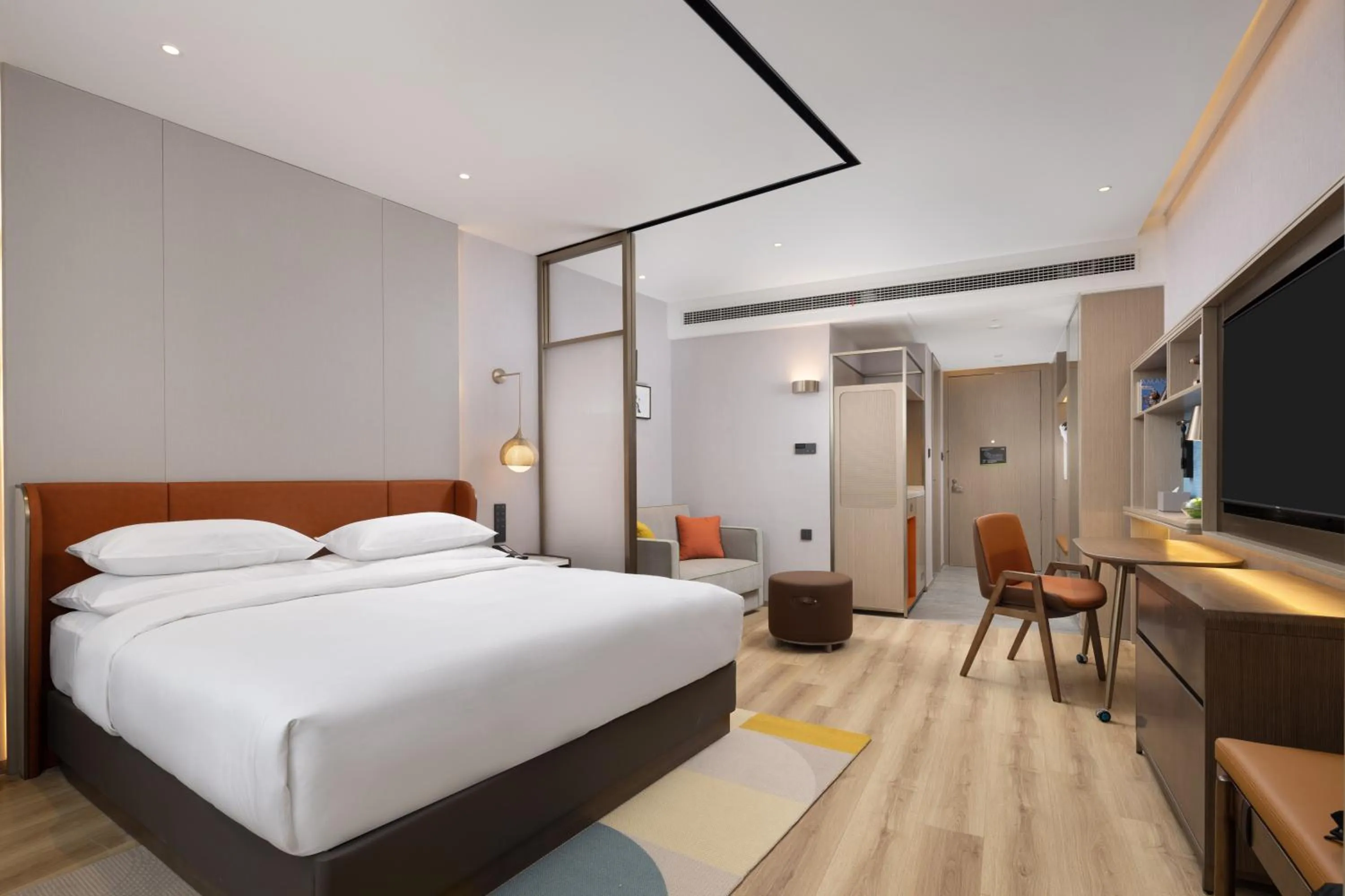 Bed in Home2 Suite by Hilton Hangzhou East Railway Station