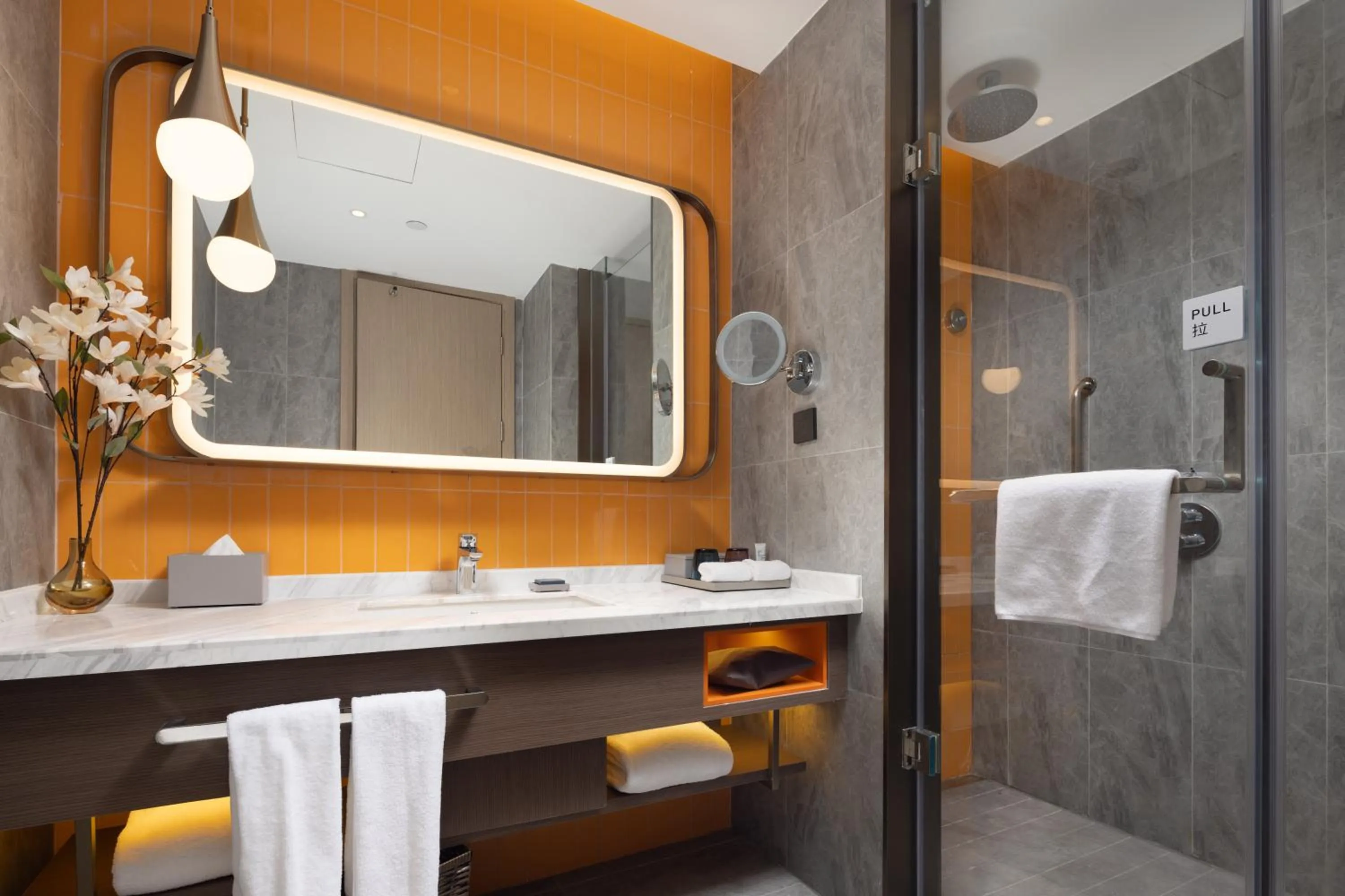 Shower in Home2 Suite by Hilton Hangzhou East Railway Station