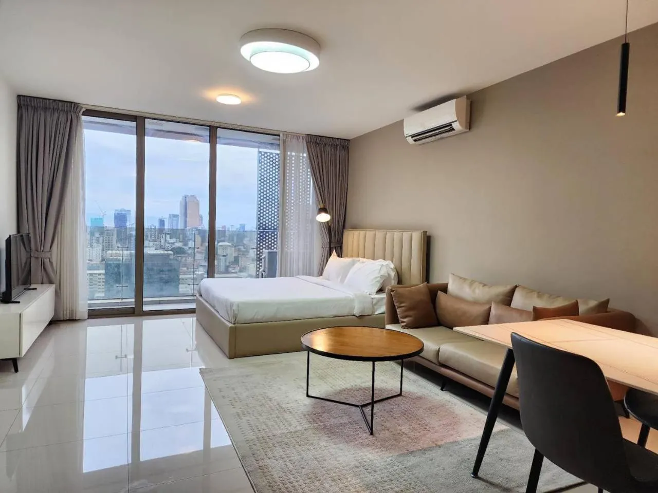 Bed in The PeAk Residence, Multi-Apartment by Emma