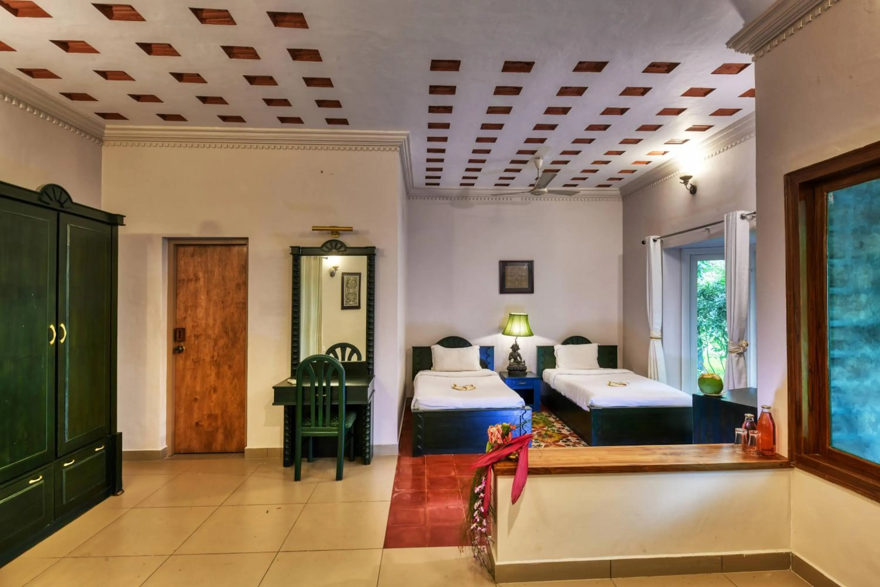 Seating area, Bed in Kairali - The Ayurvedic Healing Village