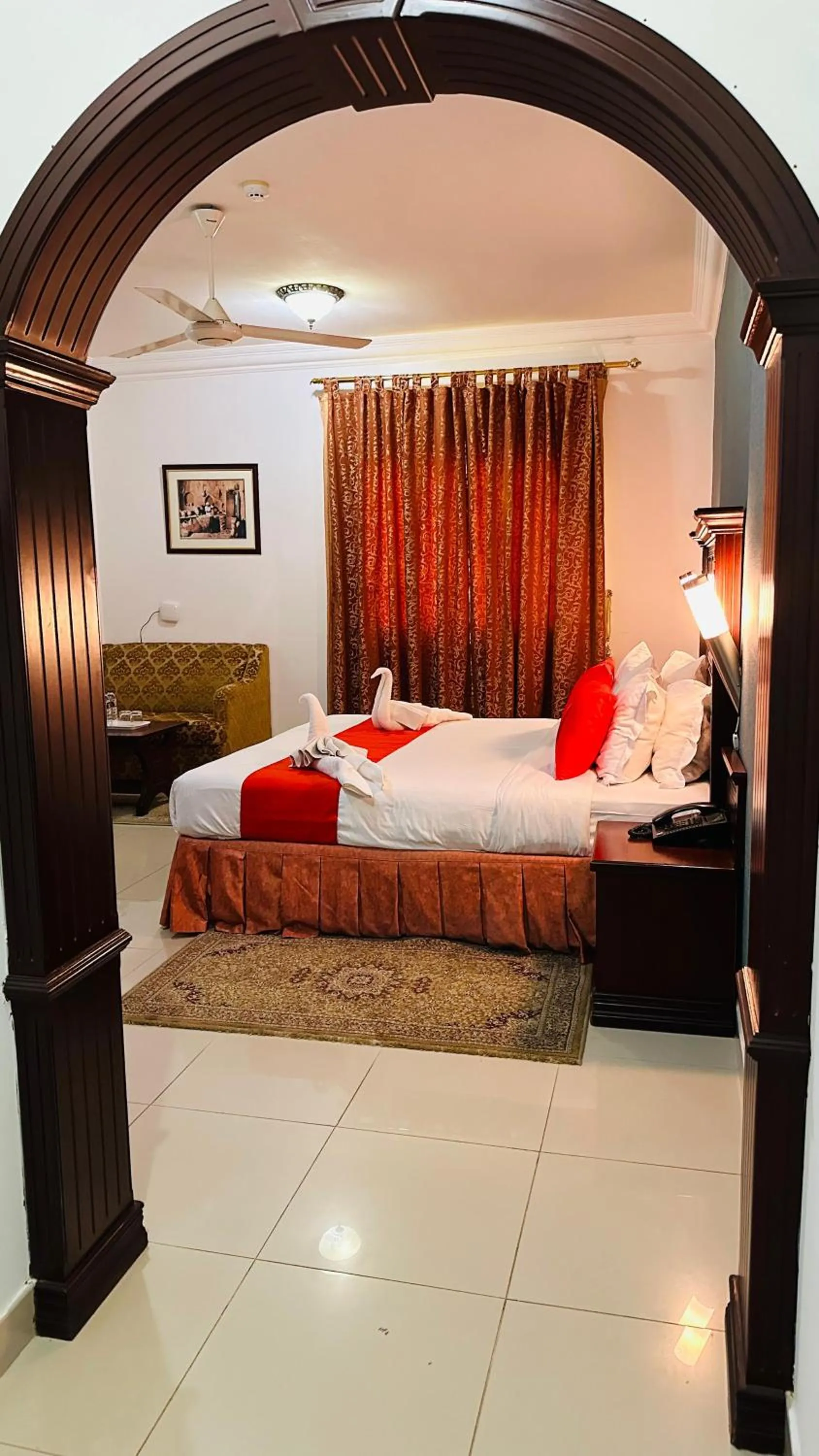 Bed in Dahlia Sohar Hotel Apartments