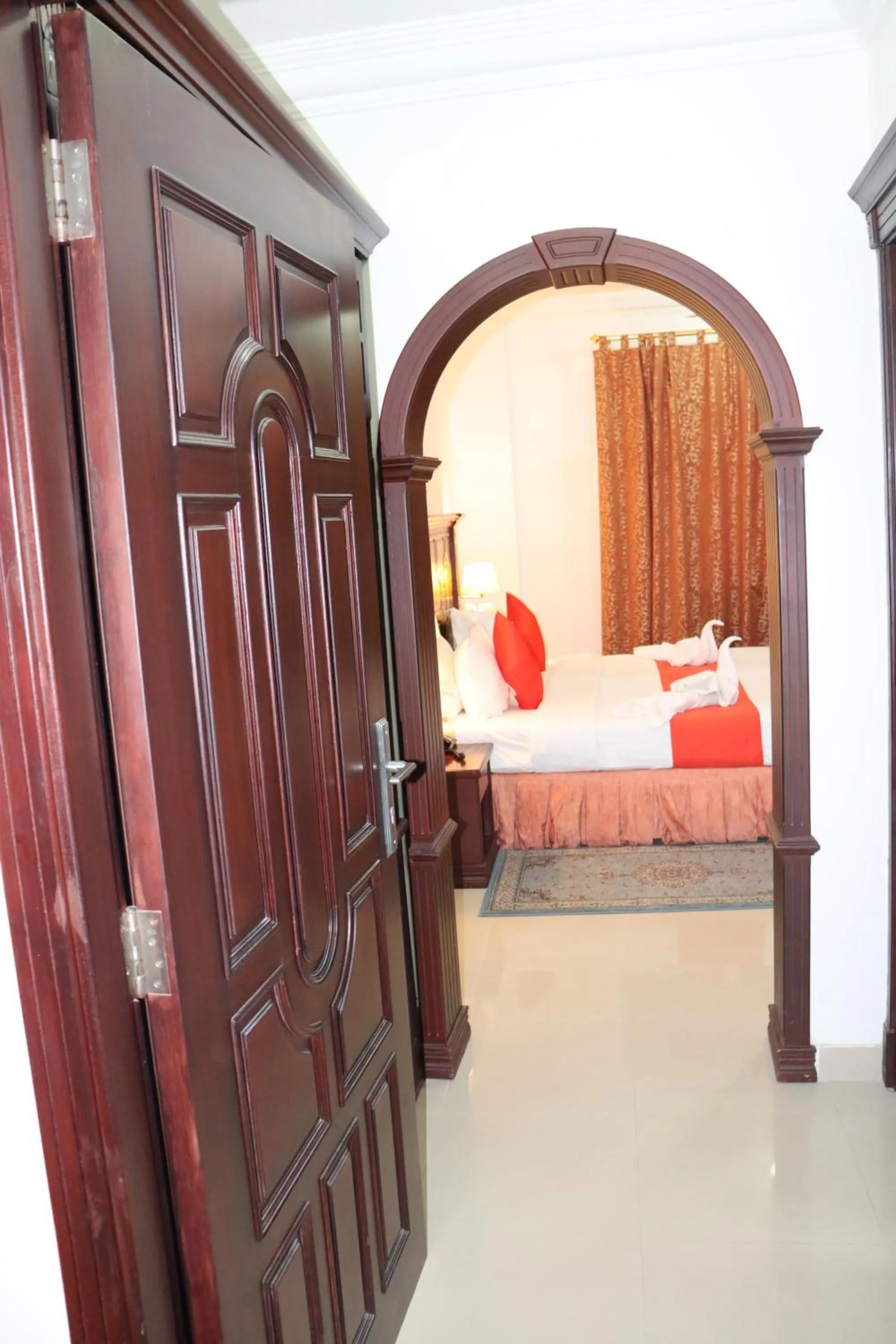 Bed in Dahlia Sohar Hotel Apartments