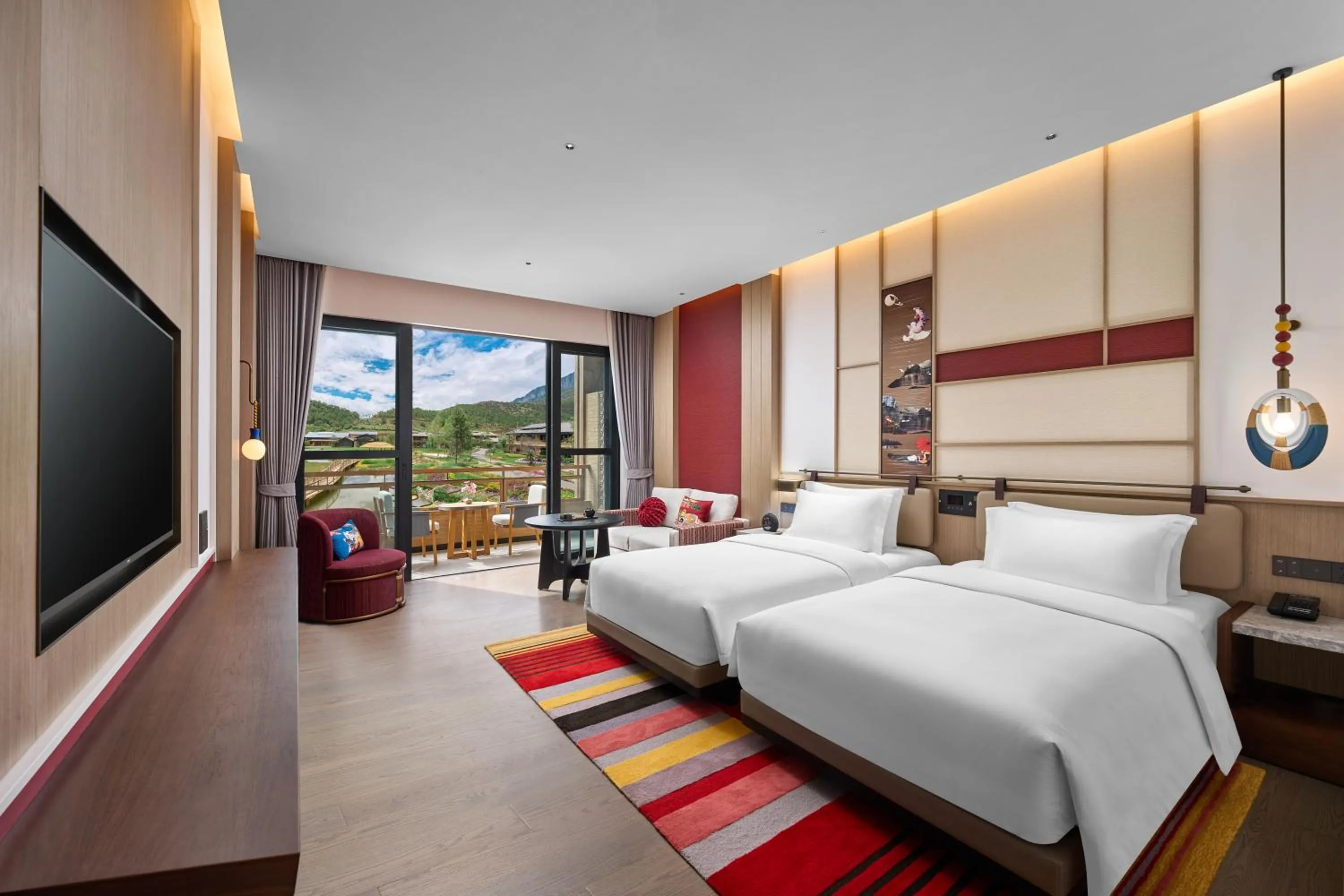 Bed in Hotel Indigo Lugu Lake by IHG