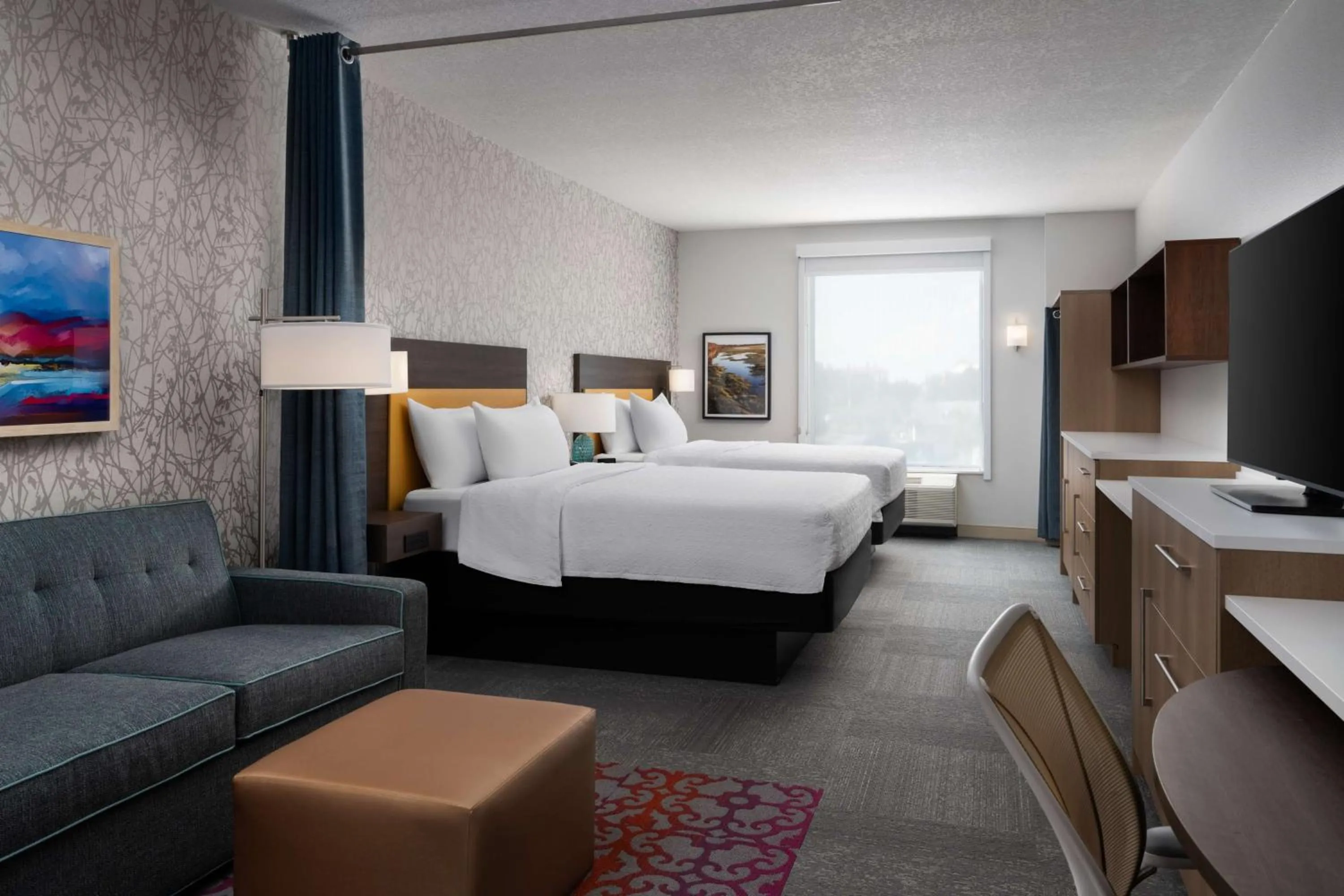 Living room, Bed in Home2 Suites By Hilton Winter Haven