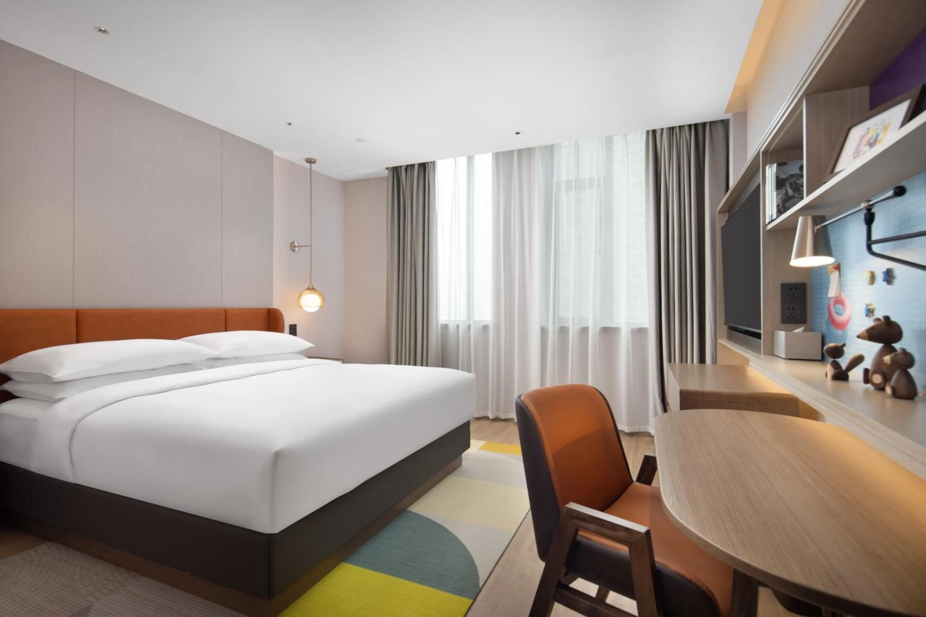 Bedroom, Bed in Home2 Suite by Hilton Hangzhou Qianjiang New Town