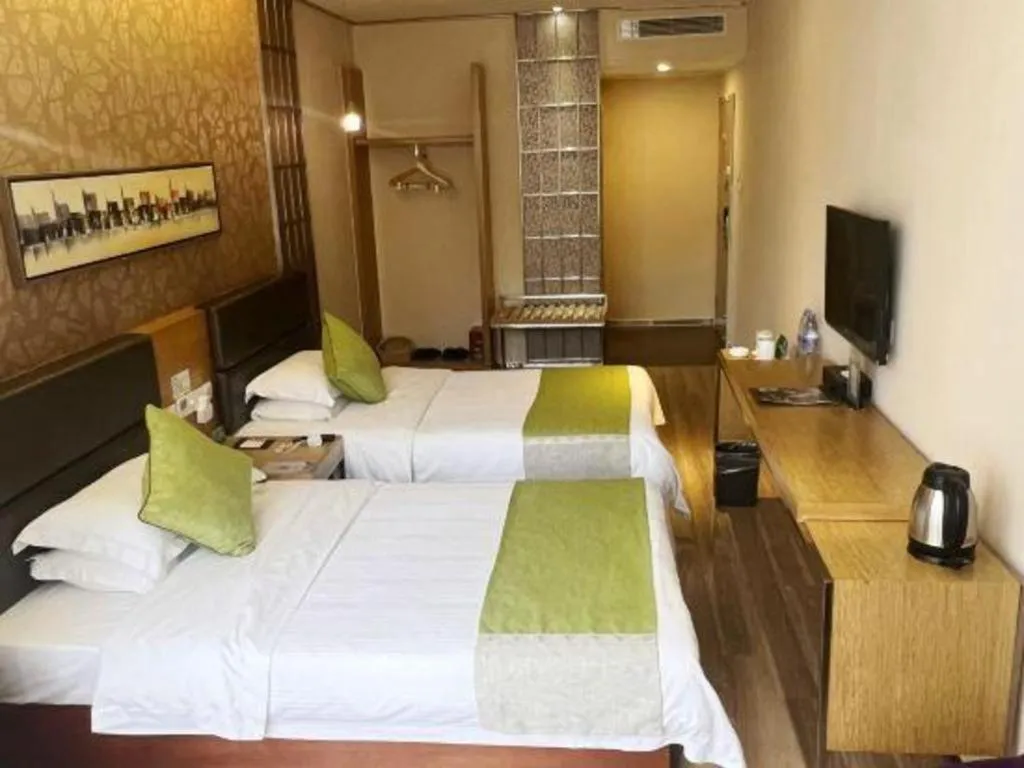 Bed in GreenTree Alliance Shenzhen Shekou Sea World Taizi Road Hotel