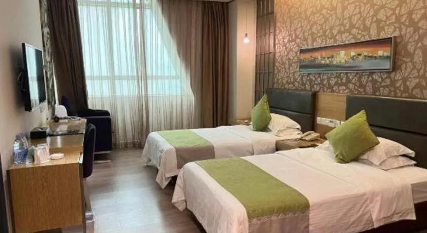 Bed in GreenTree Alliance Shenzhen Shekou Sea World Taizi Road Hotel