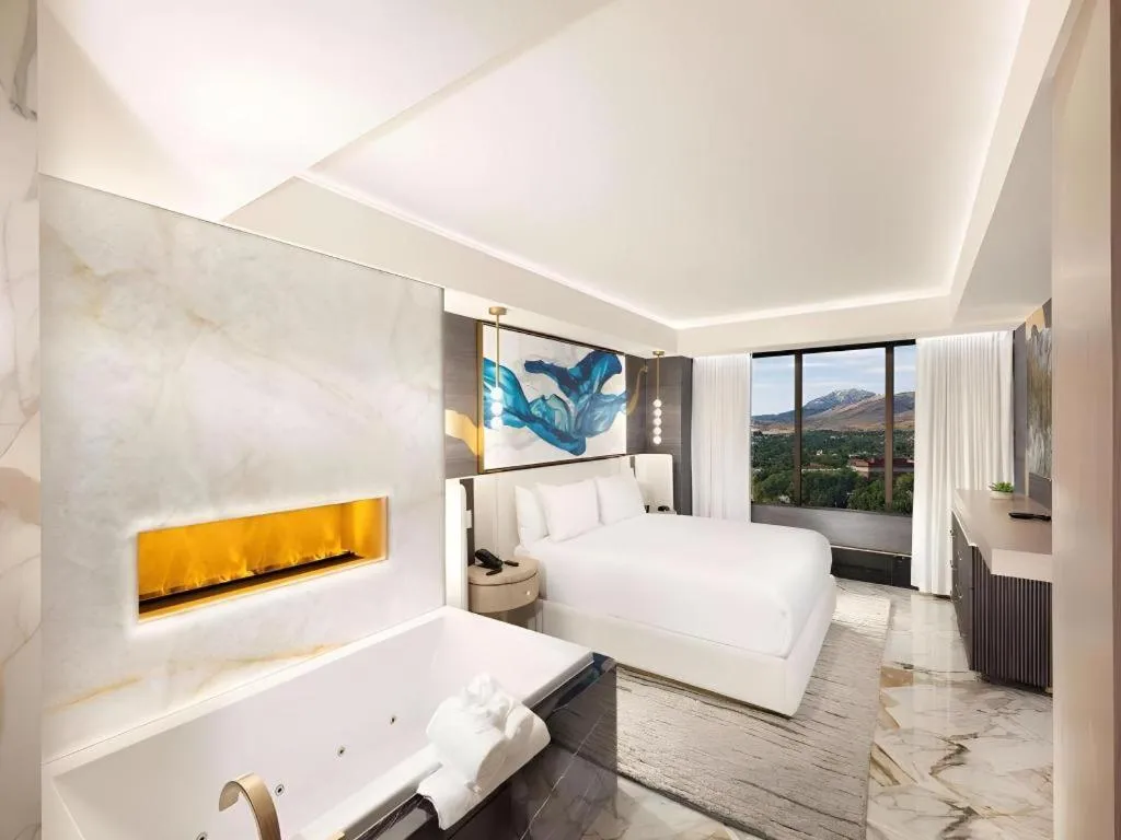 Bed in Peppermill Resort Spa Casino