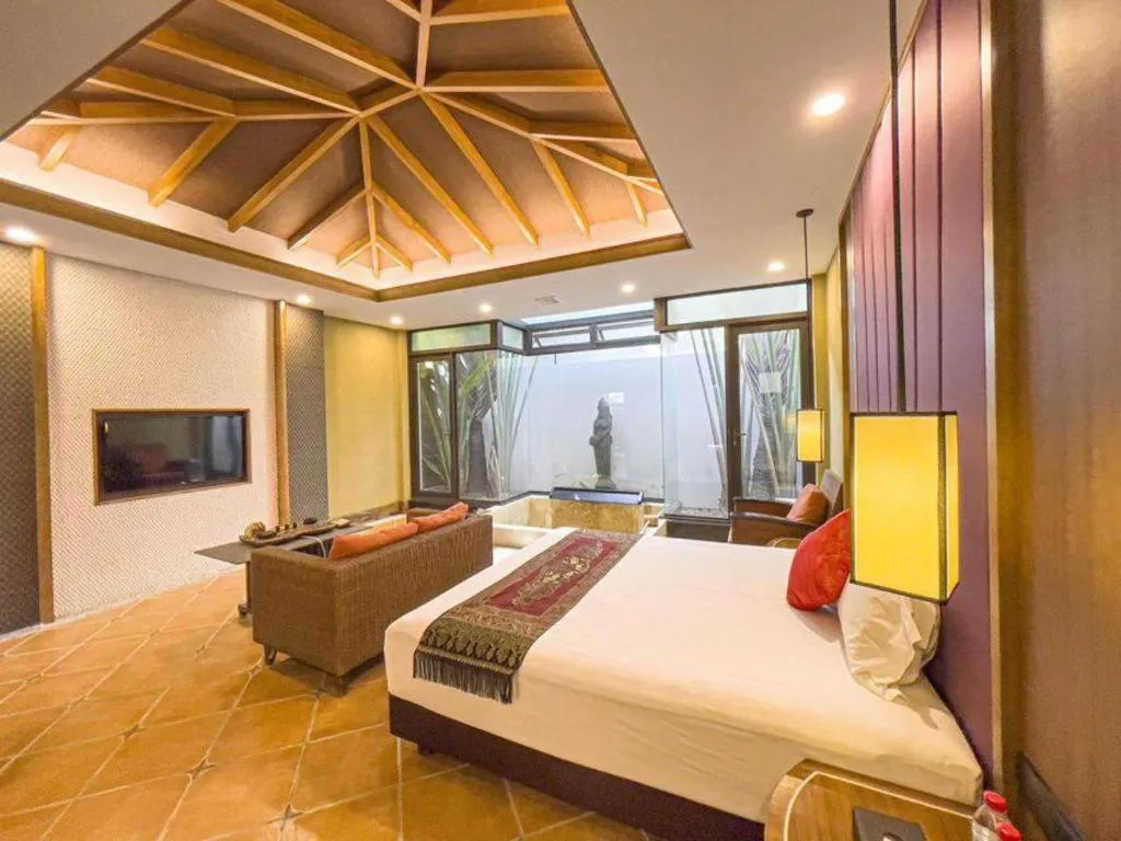 Bed in Riyuegu Hotsprings Resort