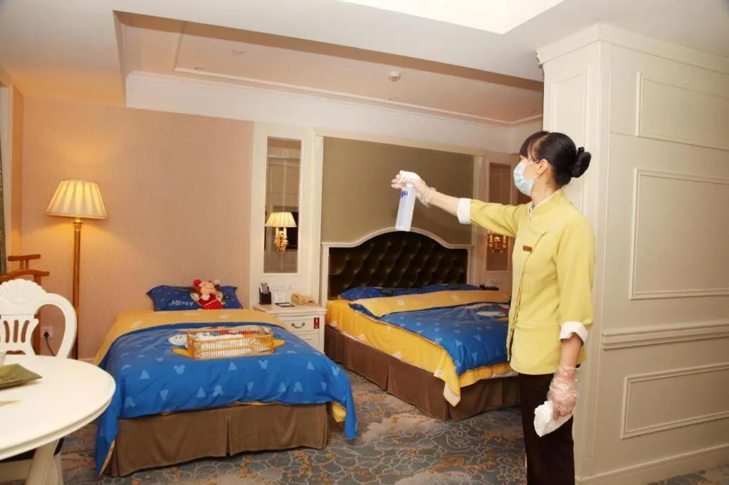 Bed in Xiamen Jingmin Central Hotel