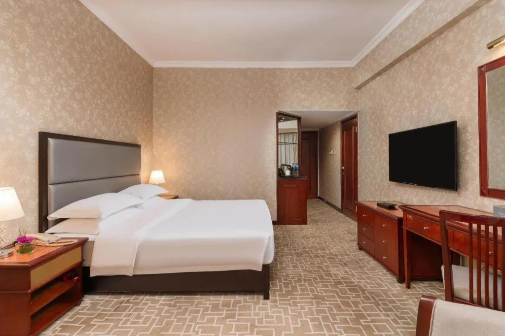 Bed in Century Plaza Hotel