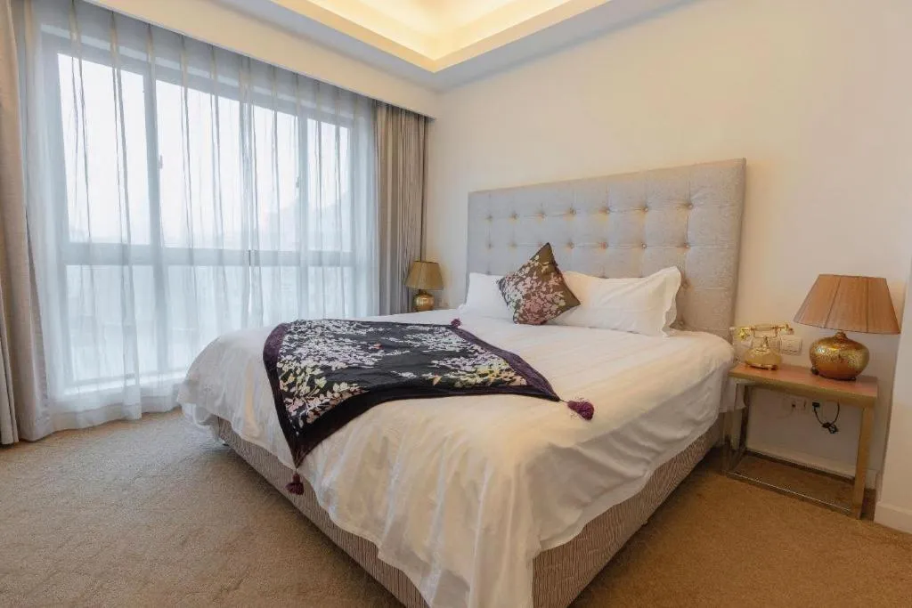 Bed in NanYing Hotel Shanghai
