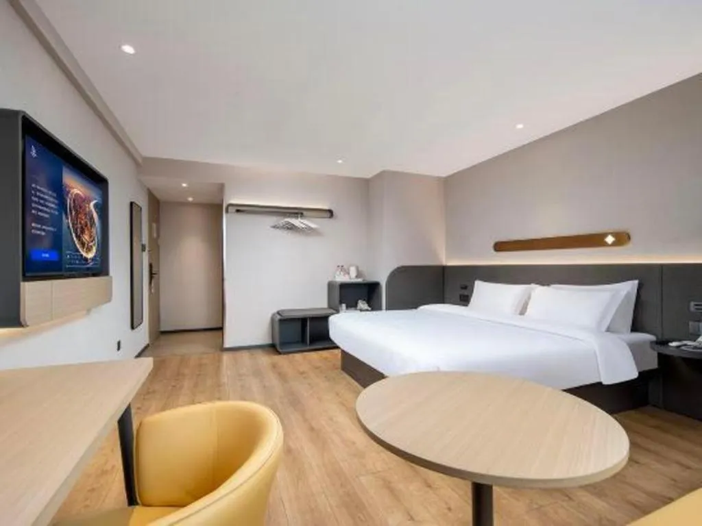 Bed in Jinjiang Inn Zhuhai Xiangzhou Qinglv Middle Road Theater