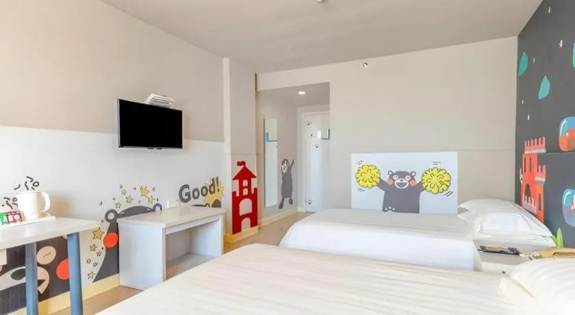 Bed in Jinjiang Inn Zhuhai Xiangzhou Qinglv Middle Road Theater