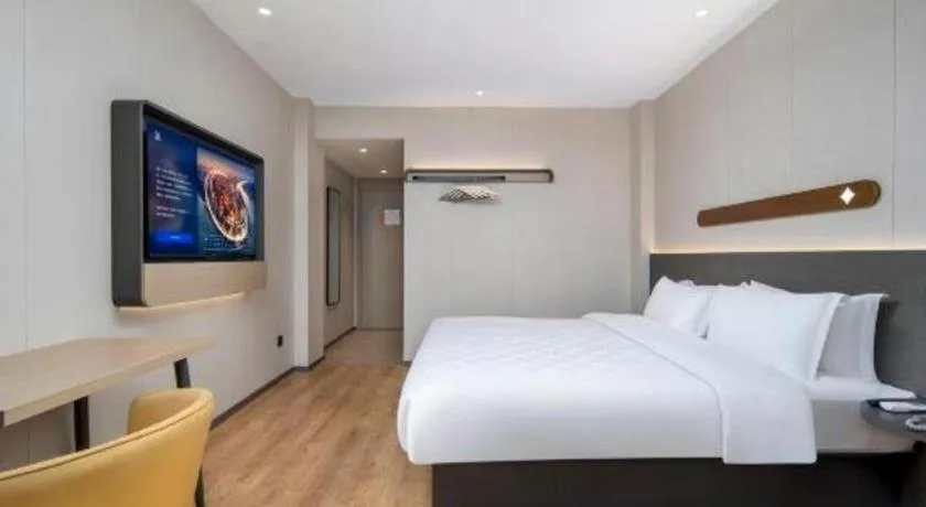 Bed in Jinjiang Inn Zhuhai Xiangzhou Qinglv Middle Road Theater