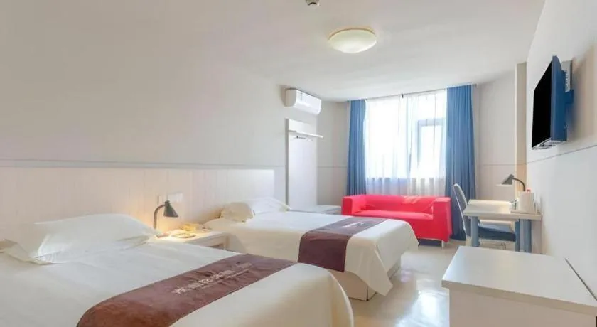 Bed in Jinjiang Inn Zhuhai Xiangzhou Qinglv Middle Road Theater