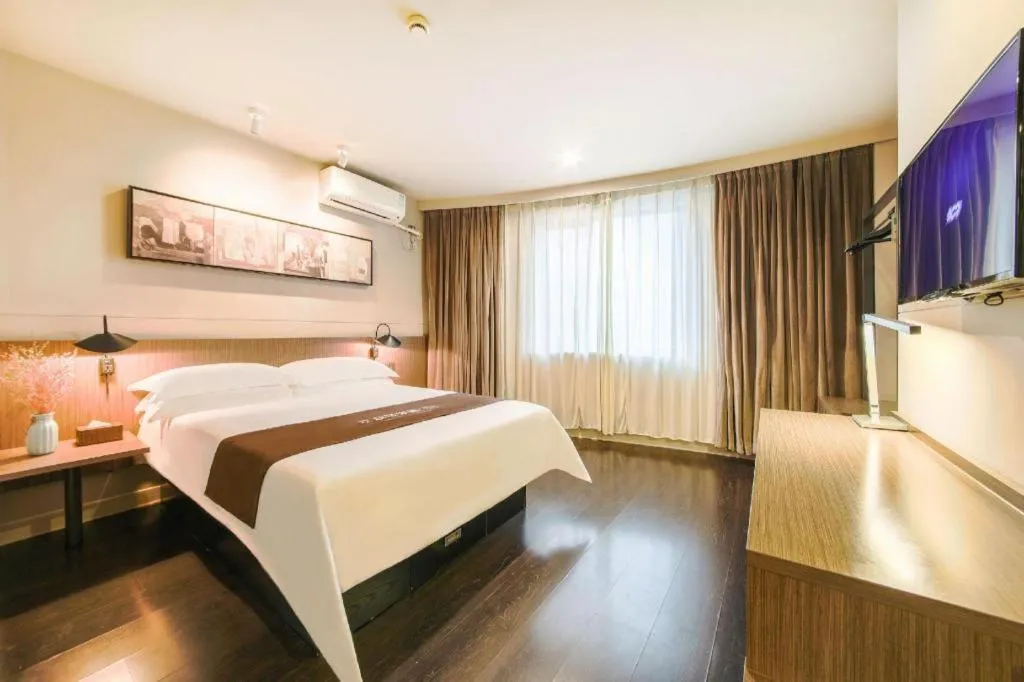Bed in Jinjiang Inn Select Wuhan Xinhua Road Xiehe Hospital