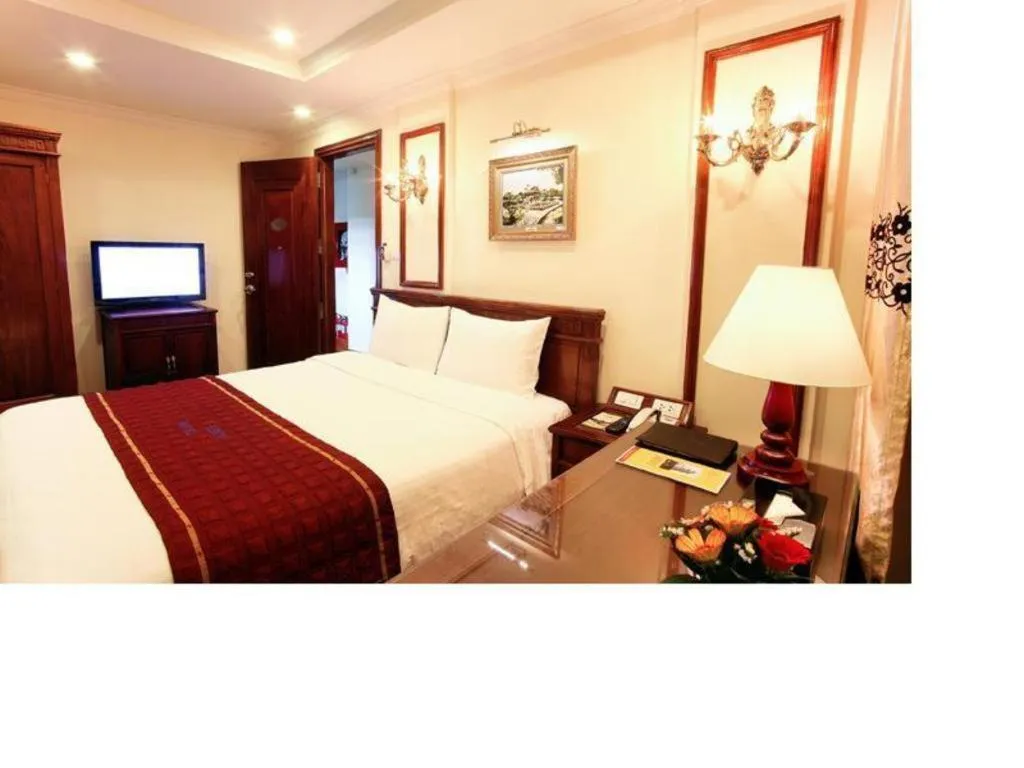 Bed in Eden Hotel Hanoi