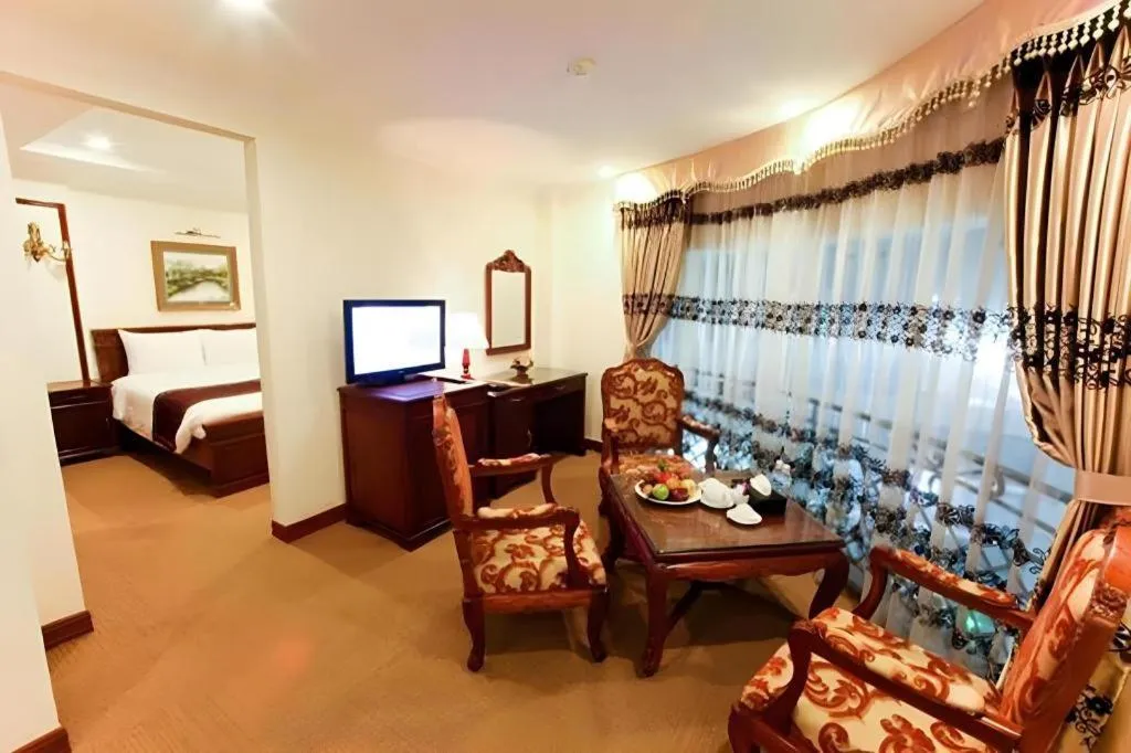 Bed in Eden Hotel Hanoi