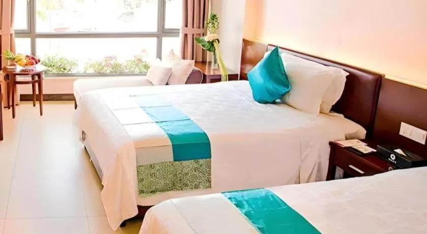 Bed in Sanya Luyi Sea View Hotel