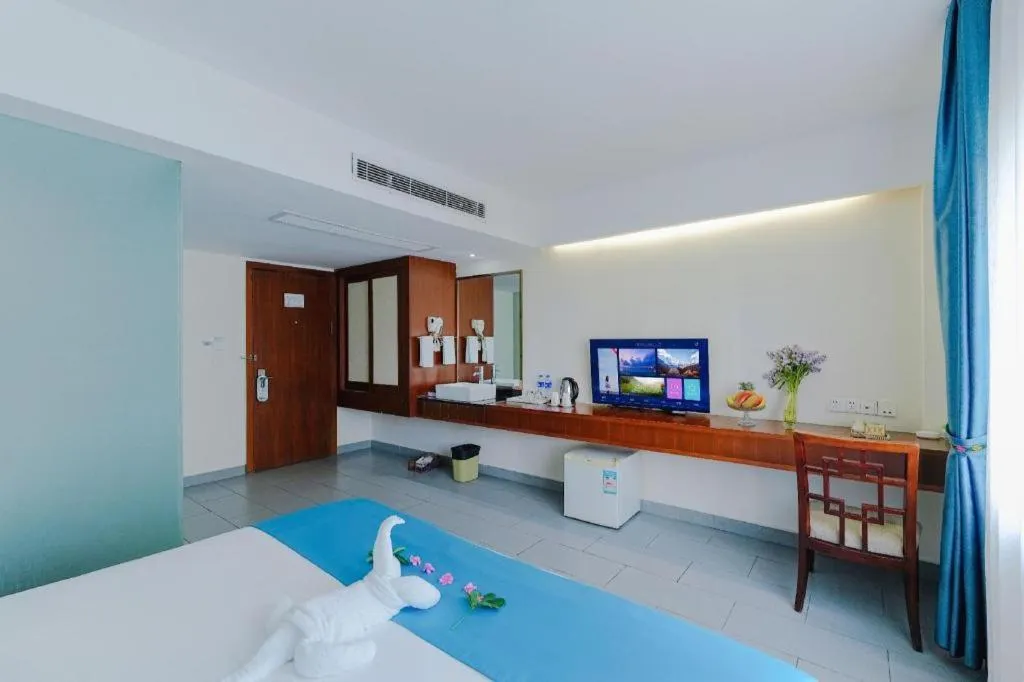 Bed in Sanya Luyi Sea View Hotel