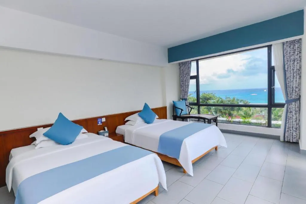 Bed in Sanya Luyi Sea View Hotel