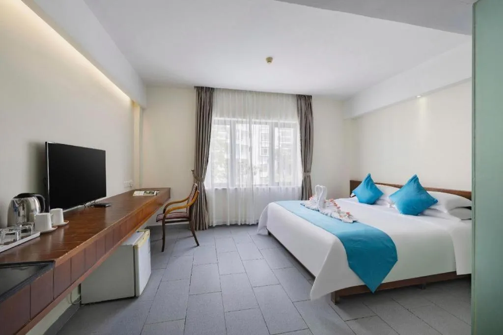 Bed in Sanya Luyi Sea View Hotel