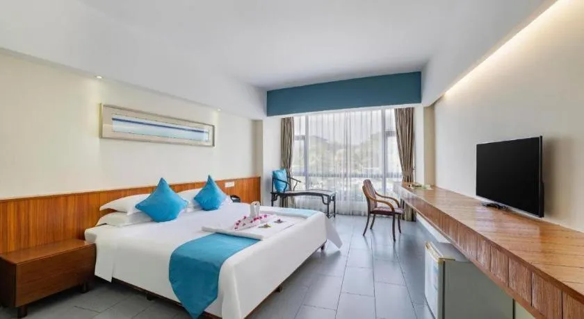 Bed in Sanya Luyi Sea View Hotel