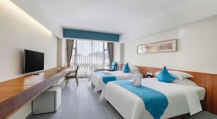 Bed in Sanya Luyi Sea View Hotel