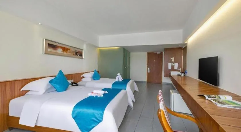 Bed in Sanya Luyi Sea View Hotel