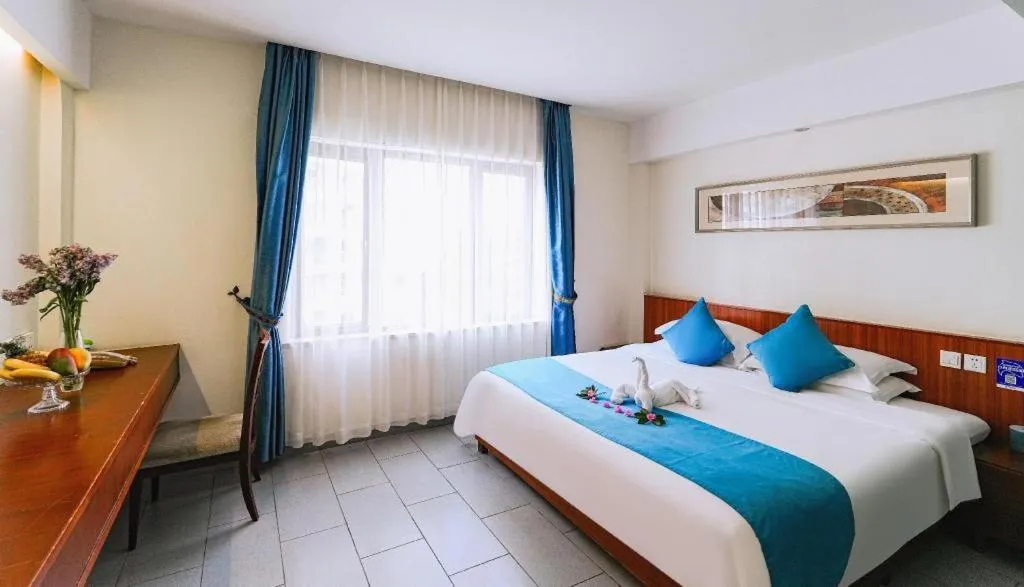 Bed in Sanya Luyi Sea View Hotel