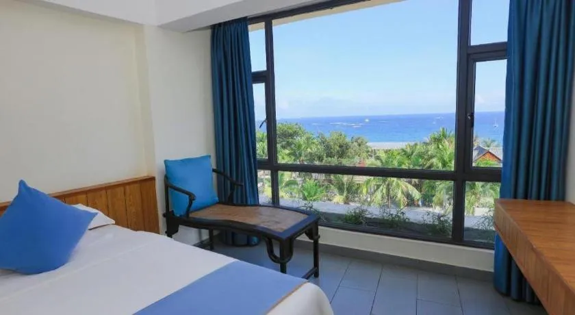 Bed in Sanya Luyi Sea View Hotel