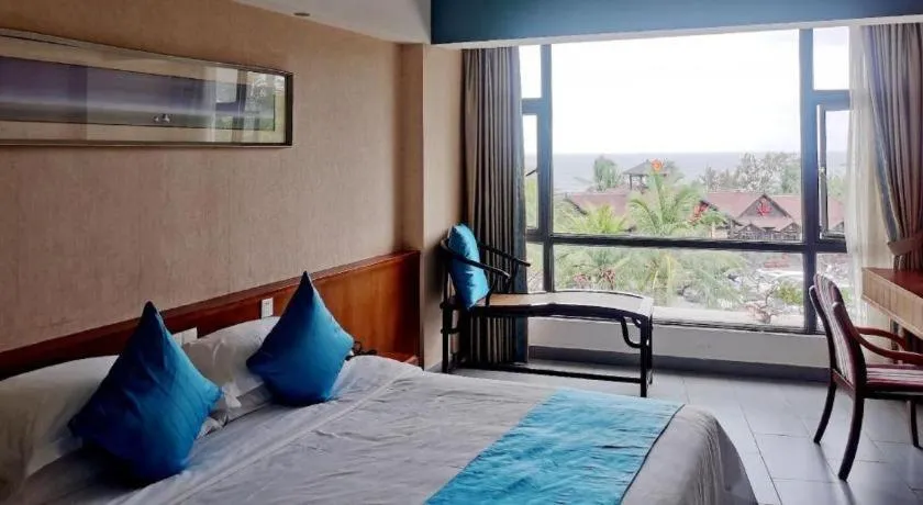 Bed in Sanya Luyi Sea View Hotel