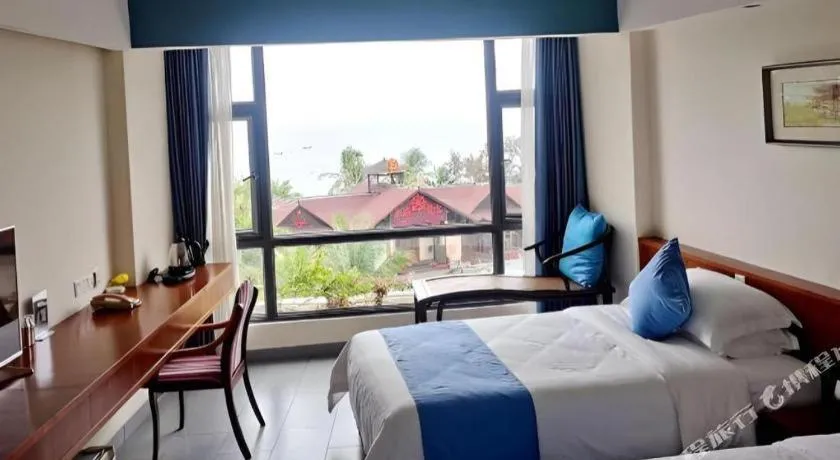 Bed in Sanya Luyi Sea View Hotel