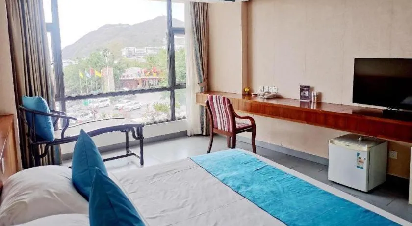 Bed in Sanya Luyi Sea View Hotel