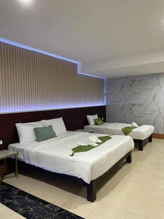 Bed in Saysamphanh Hotel