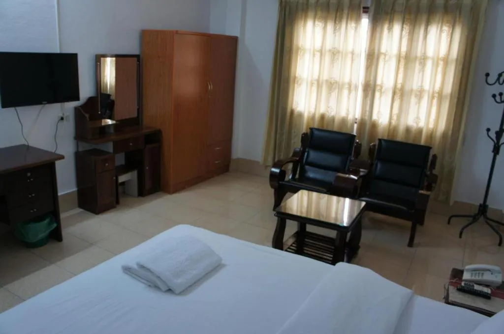 Bed in Saysamphanh Hotel