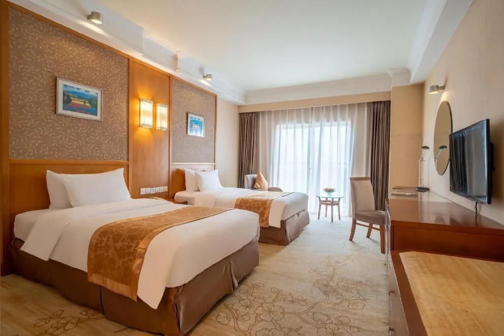 Bed in Qingdao Blue Horizon Hotel Huangdao