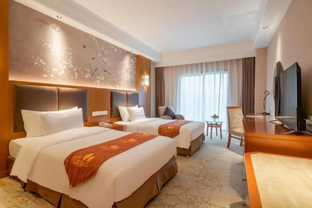 Bed in Qingdao Blue Horizon Hotel Huangdao