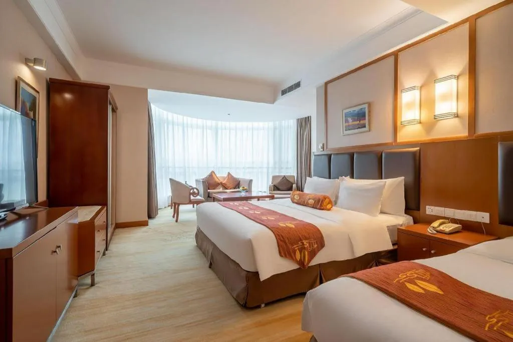 Bed in Qingdao Blue Horizon Hotel Huangdao