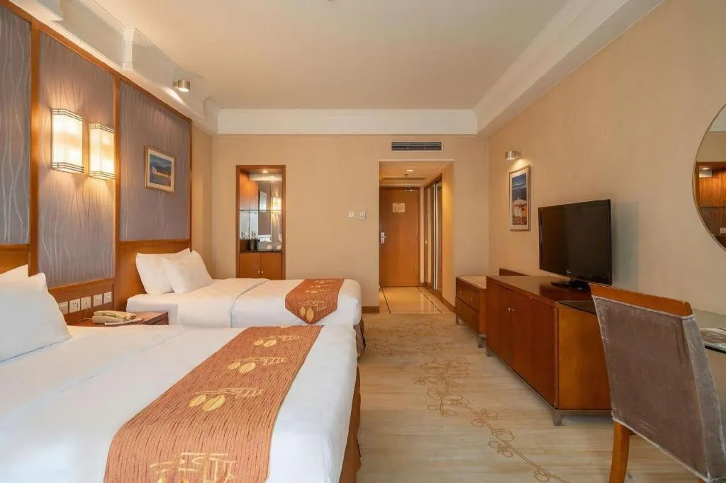 Bed in Qingdao Blue Horizon Hotel Huangdao