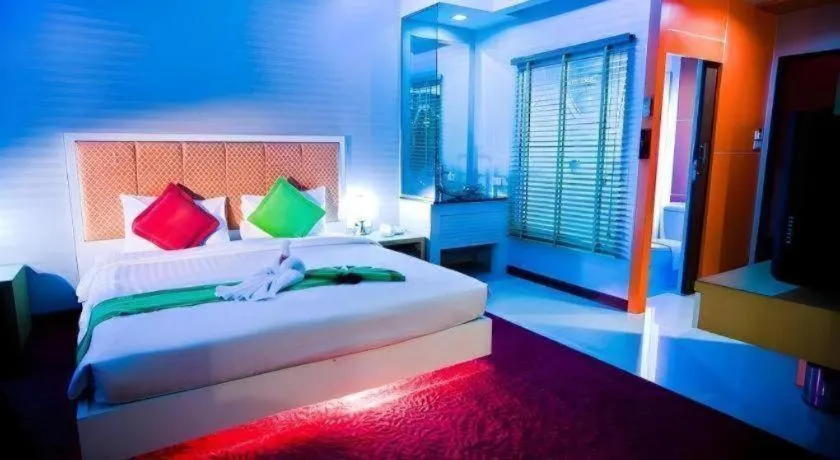 Bed in V-One Hotel Korat