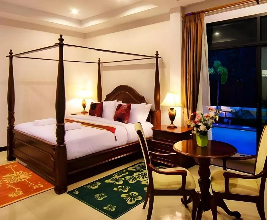 Bed in Nattha Waree Hot Spring Resort and Spa