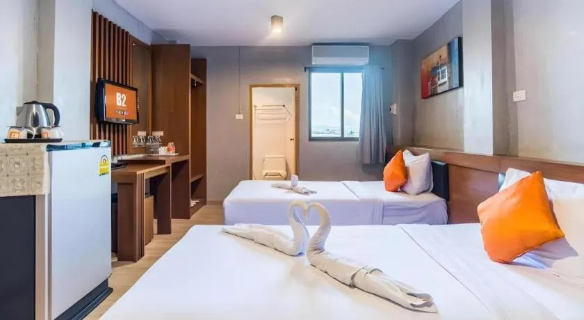 Bed in B2 Chiang Rai Night Bazaar Boutique & Budget Hotel