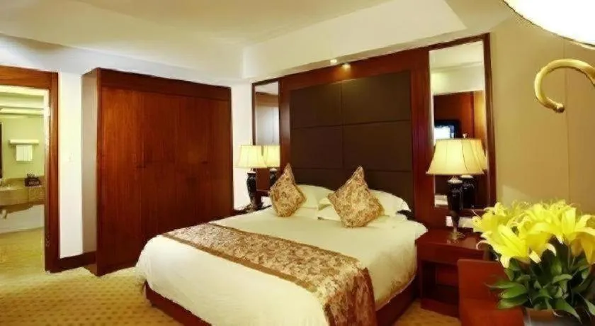 Bed in Hangzhou Merchant Marco Garden Hotel