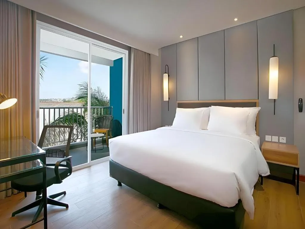 Bed in Blue Sky Hotel