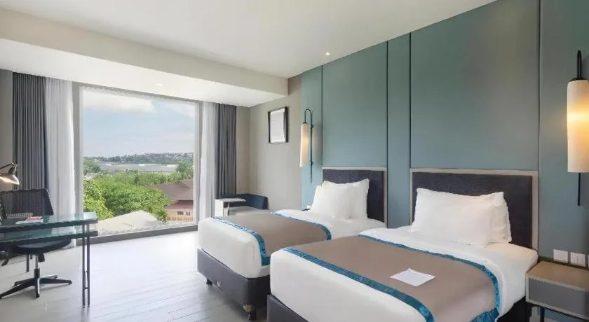 Bed in Blue Sky Hotel