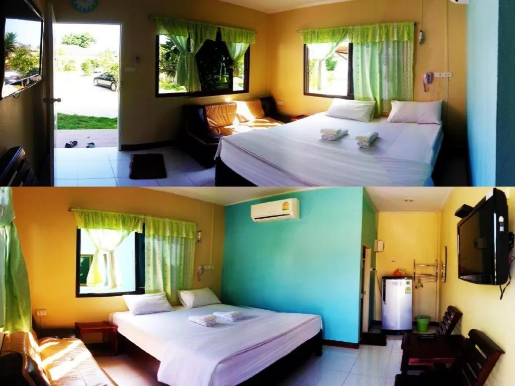 Bed in BanRai ChernMa Resort